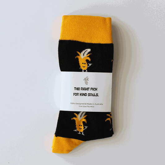 Banana - Socks with Heart. Warm, kind and dependable.