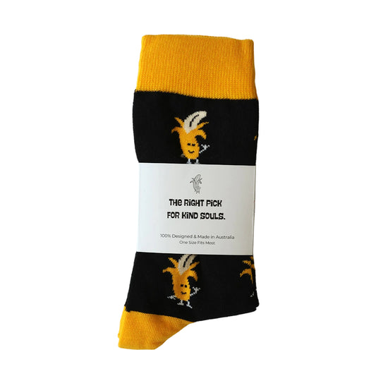 Banana - Socks with Heart. Warm, kind and dependable.